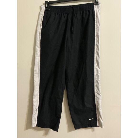 Nike Pants M Black Vintage Sweatpants Joggers Windbreaker - Picture 1 of 8